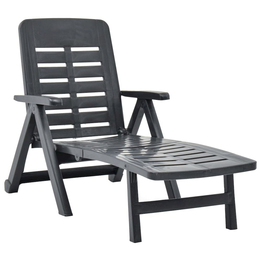 Sunlounger Anthracite Plastic Standard Foldable