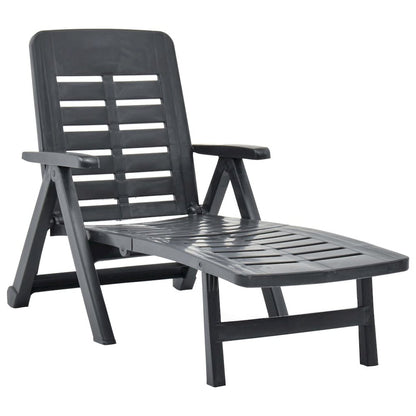 Sunlounger Anthracite Plastic Standard Foldable