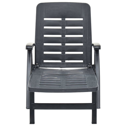 Sunlounger Anthracite Plastic Standard Foldable