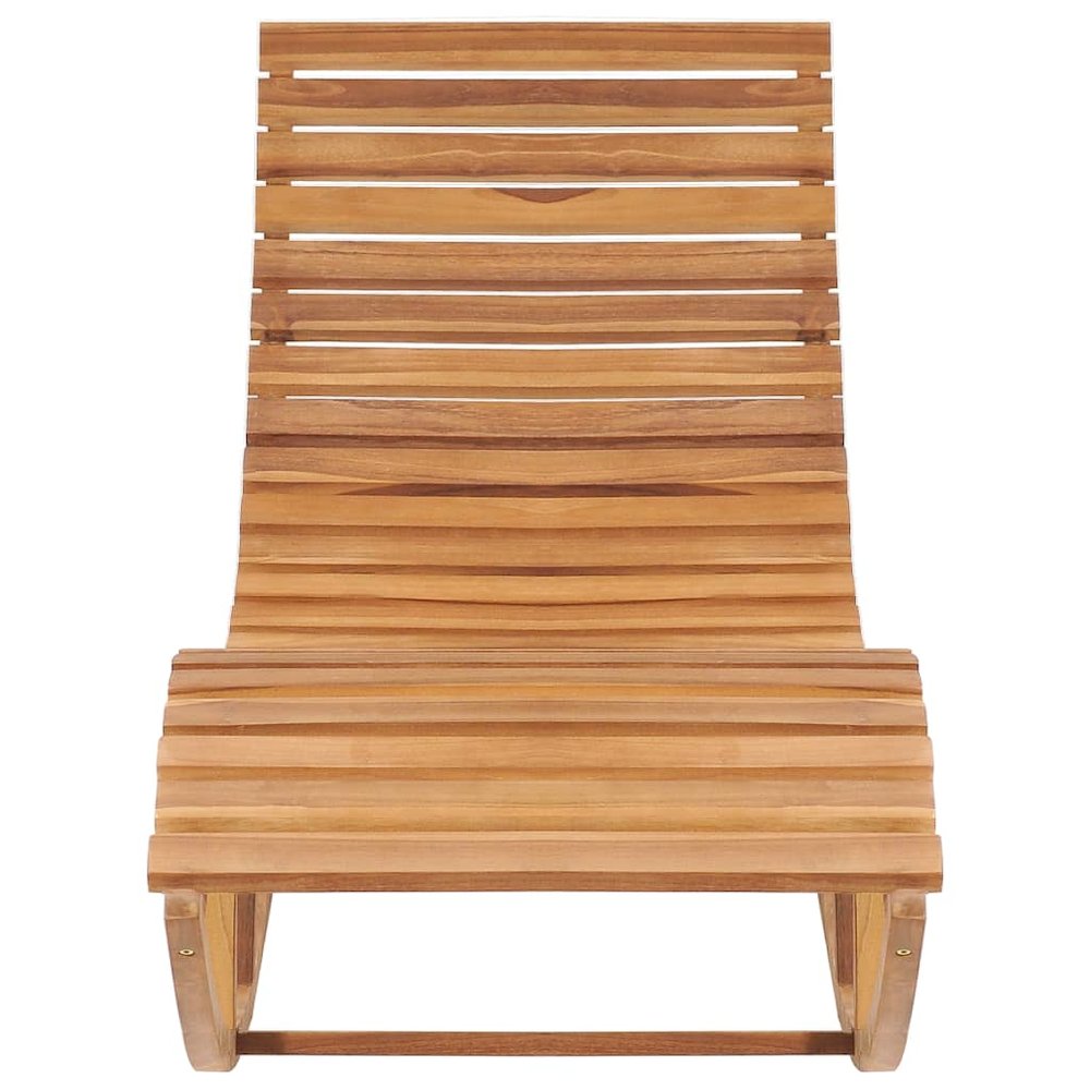 Sun Lounger Natural wood