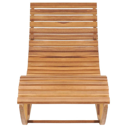 Sun Lounger Natural wood