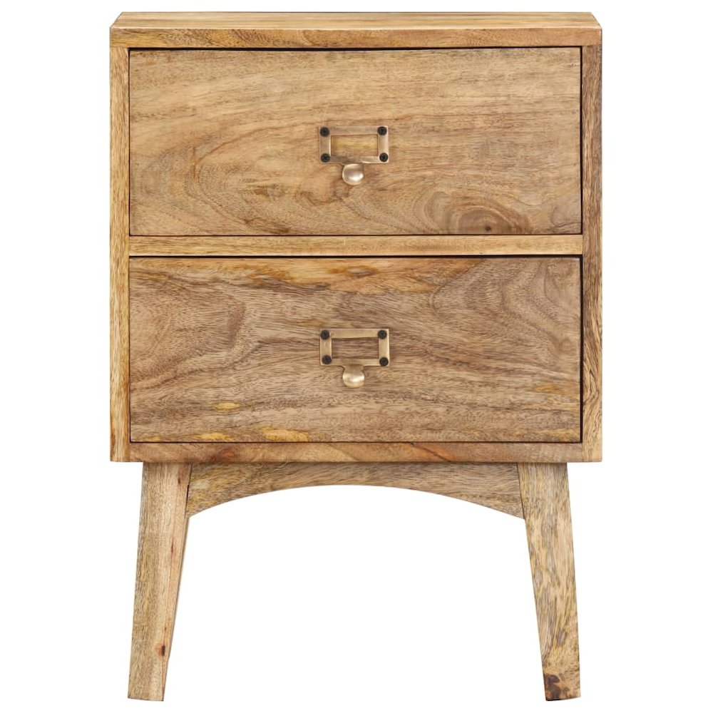 Bedside Cabinet Natural Wood Solid Mango Wood Medium