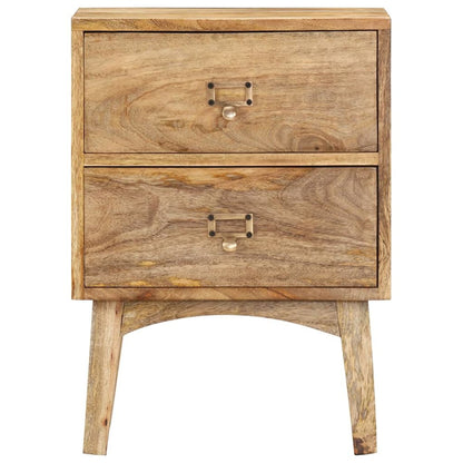 Bedside Cabinet Natural Wood Solid Mango Wood Medium