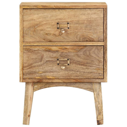 Bedside Cabinet Natural Wood Solid Mango Wood Medium