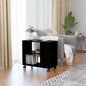 vidaXL Side Table Black 27.6"x13.8"x21.7" Chipboard, 802121