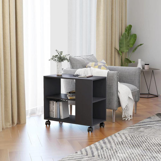 vidaXL Side Table Gray 27.6"x13.8"x21.7" Chipboard, 802122