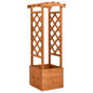 vidaXL Trellis Planter with Arch 19.3"x15.4"x51.2" Firwood 7251