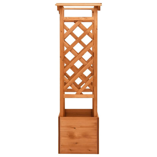 vidaXL Trellis Planter with Arch 19.3"x15.4"x51.2" Firwood 7251