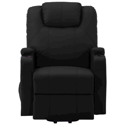 vidaXL Massage Stand-up Chair Black Faux Leather