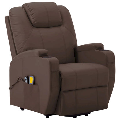 Stand Up Massage Chair Brown Faux leather, PVC, iron Large