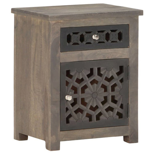 Bedside Cabinet Natural wood color Solid mango wood, MDF