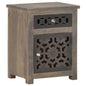 Bedside Cabinet Natural wood color Solid mango wood, MDF