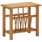 vidaXL Magazine Table 17.7"x10.6"x16.5" Solid Oak Wood, 289184