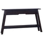 vidaXL Console Table Black 47.2"x11.8"x29.5" Solid Mahogany Wood, 288890