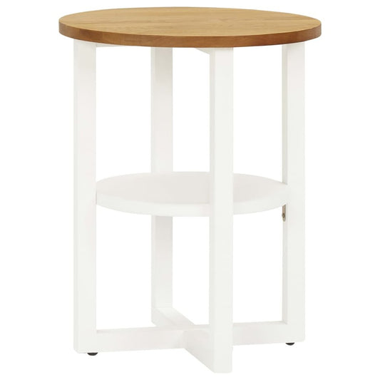 vidaXL Lamp Table 15.7"x19.7" Solid Oak Wood, 289216