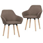 vidaXL Dining Chairs 2 pcs Brown Fabric, 323024