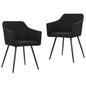 Dining Chairs 2 pcs Black Fabric