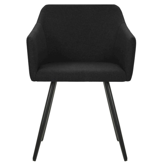 Dining Chairs 2 pcs Black Fabric