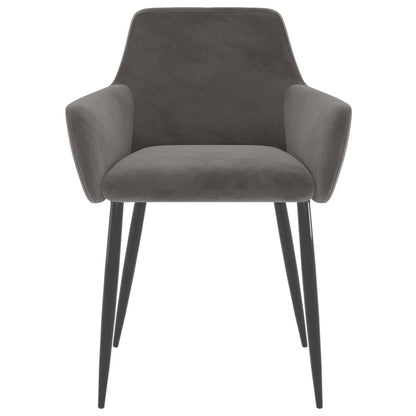 vidaXL Dining Chairs 2 pcs Dark Gray Velvet