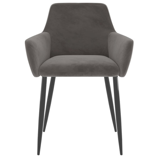 vidaXL Dining Chairs 2 pcs Dark Gray Velvet