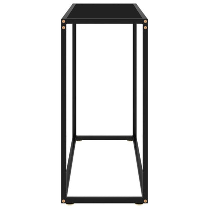vidaXL Console Table Black 31.5"x13.8"x29.5" Tempered Glass 2808