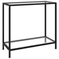 vidaXL Console Table Transparent 31.5"x13.8"x29.5" Tempered Glass 2831