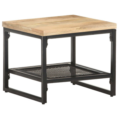vidaXL Side Table 15.7"x15.7"x13.8" Solid Mango Wood 0241