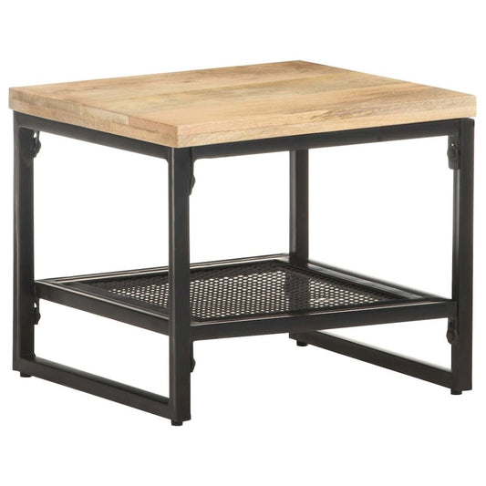 vidaXL Side Table 15.7"x15.7"x13.8" Solid Mango Wood 0241