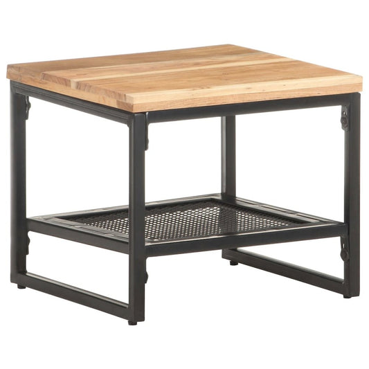 vidaXL Side Table 15.7"x15.7"x13.8" Solid Acacia Wood 0243