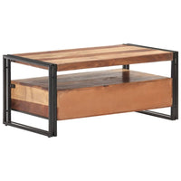 vidaXL Coffee Table 39.4"x21.7"x17.7"cm Solid Acacia Wood with Sheesham Finish, 321559