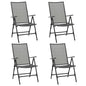 Folding Chair Set of 4 Anthracite Steel Standard Foldable