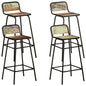 Bar Chair Set of 4 Multicolor