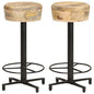vidaXL Bar Stools 2 pcs 26" Solid Mango Wood, 321962