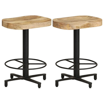 vidaXL Bar Stools 2 pcs 20.5" Solid Mango Wood, 321966