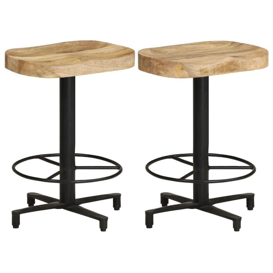vidaXL Bar Stools 2 pcs 20.5" Solid Mango Wood, 321966