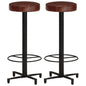 vidaXL Bar Stools 2 pcs 30" Real Leather