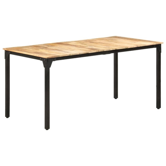 vidaXL Dining Table 63"x31.5"x29.9" Rough Mango Wood, 321974