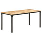 vidaXL Dining Table 63"x31.5"x29.9" Rough Mango Wood, 321974