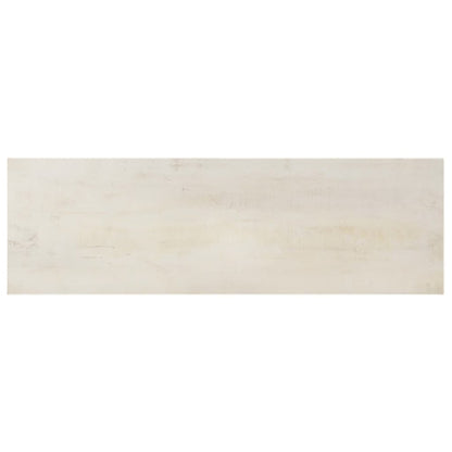 vidaXL Console Table White 45.3"x13.8"x30.3" Rough Mango Wood