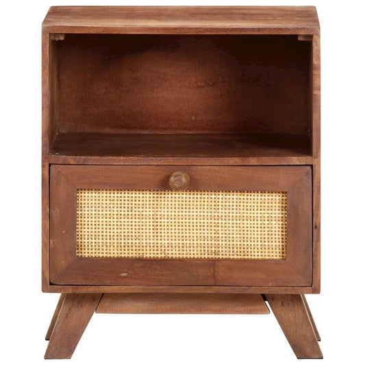 Bedside Cabinet Wheat Solid mango wood Compact Bedside Cabinet