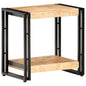 vidaXL Side Table 15.7"x11.8"x15.7" Rough Mango Wood 0682