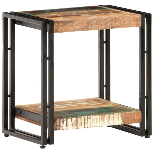 vidaXL Side Table 15.7"x11.8"x15.7" Solid Reclaimed Wood 0684