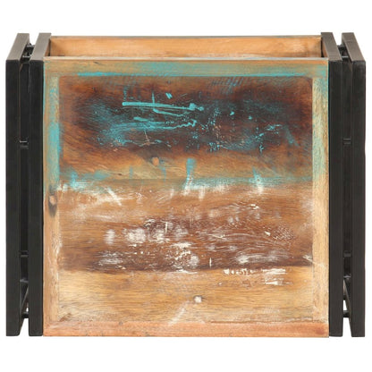 vidaXL Side Table 15.7"x11.8"x15.7" Solid Reclaimed Wood 0684