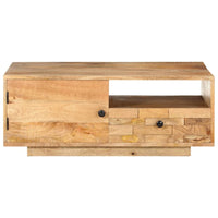 vidaXL Coffee Table 35.4"x19.7"x13.8" Solid Mango Wood, 320467