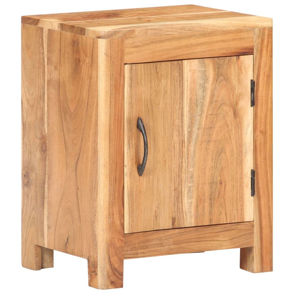 Bedside Cabinet Natural Wood Solid Acacia Wood Small
