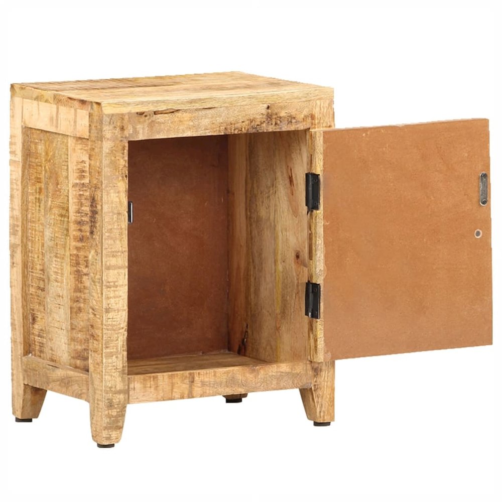 Bedside Cabinet Brown Solid Mango Wood Bedside Cabinet