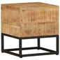 Side Table 11.8"x11.8"x13" Rough Mango Wood