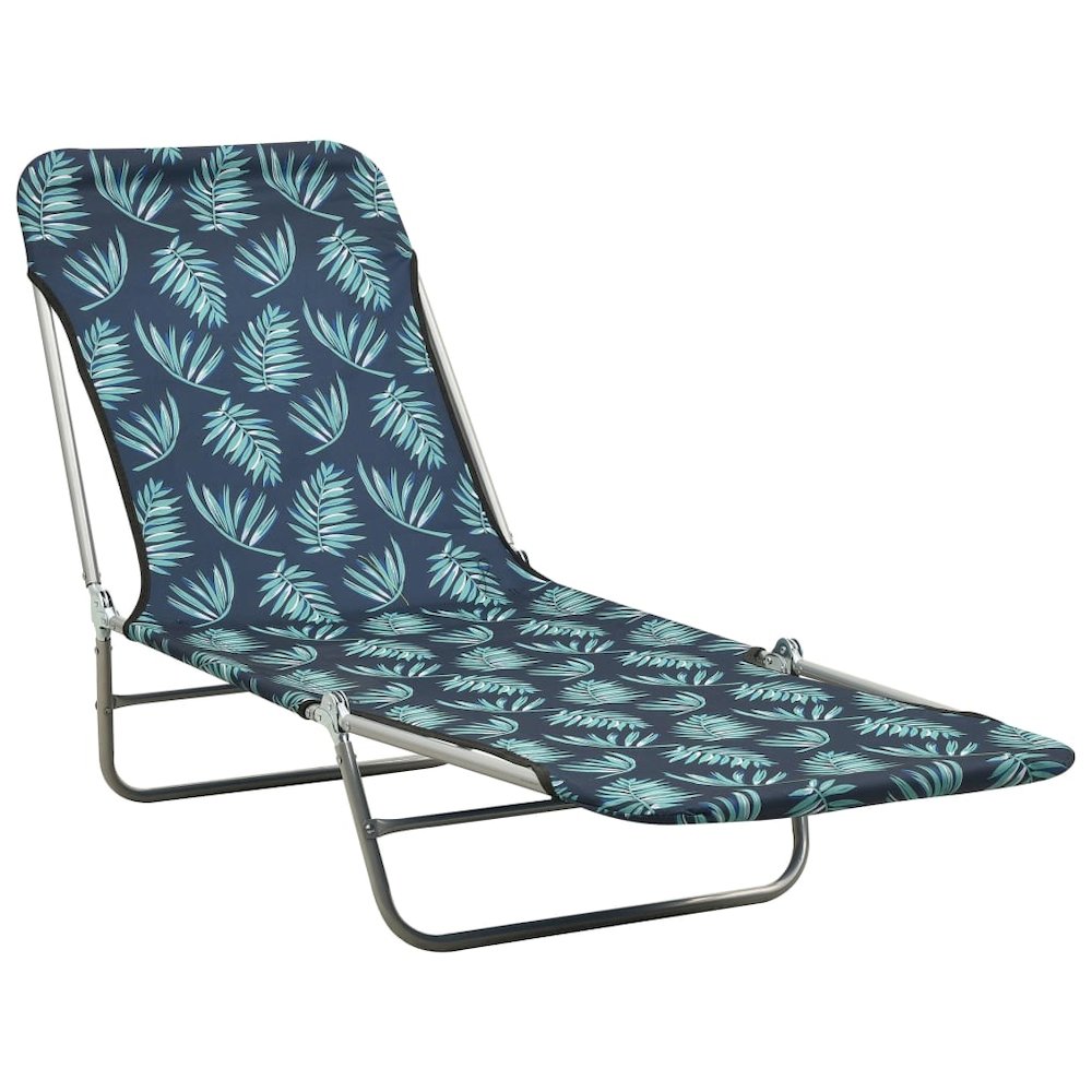 Sunlounger Set of 2 Leaf Pattern