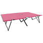 Sun Lounger Pink 600D polyester with PE coating, Powder-coated steel
