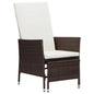 Armchair Brown PE rattan Standard Adjustable Armrests Armchair